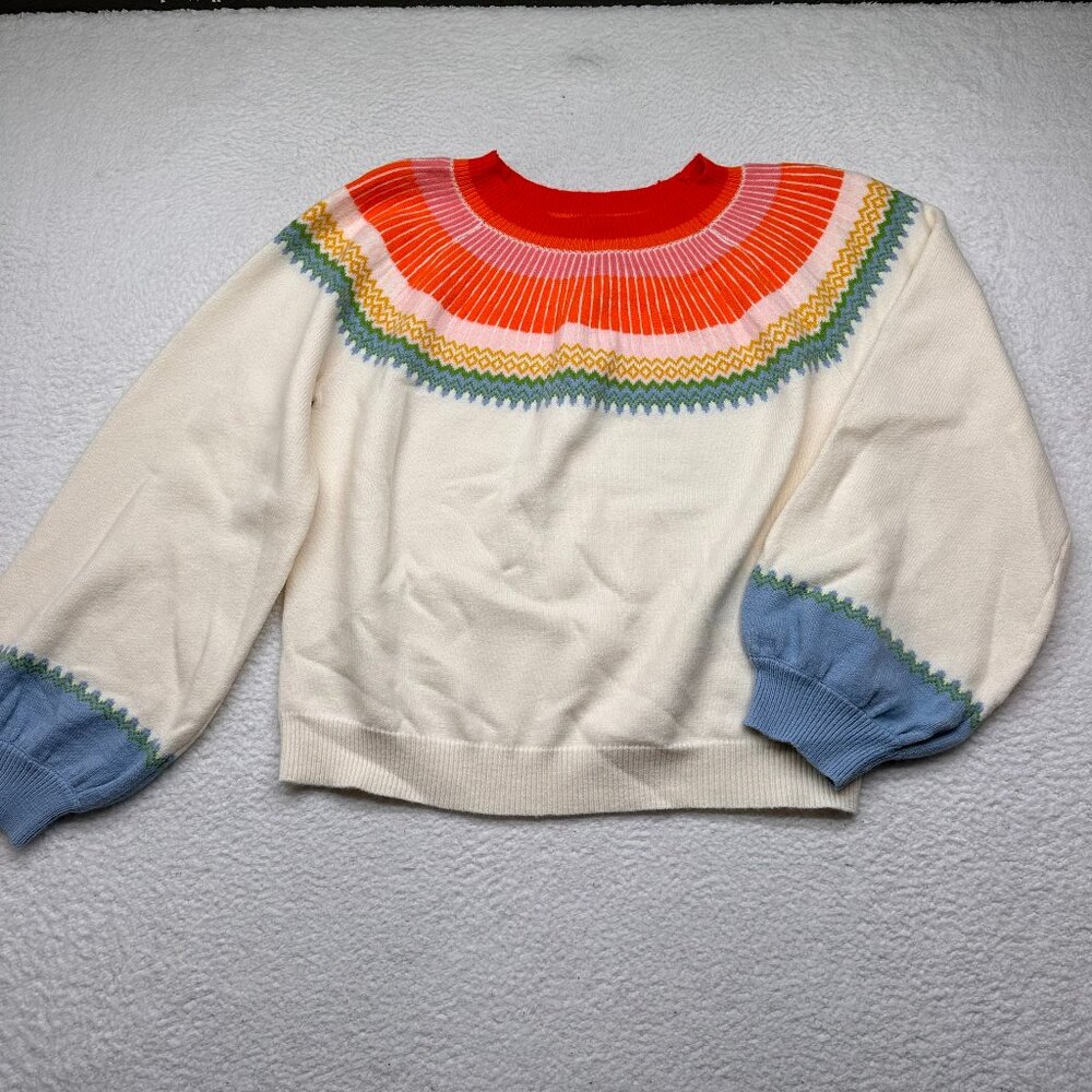 Pomander Place Color Block Crewneck Sweater 2XL